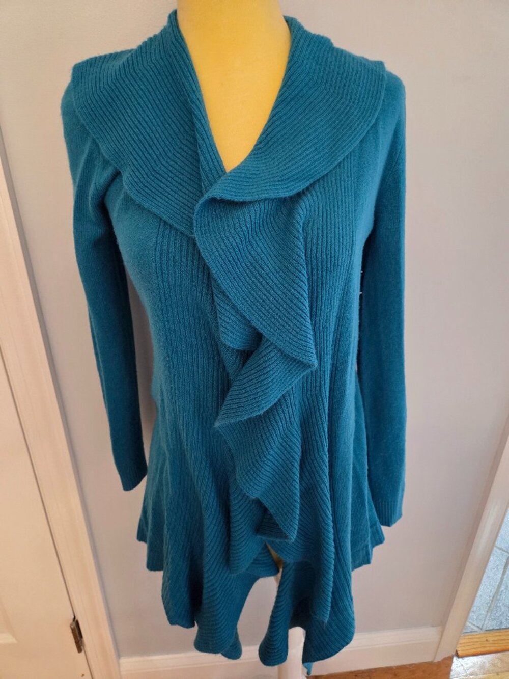 Karen Scott Ruffle Cardigan